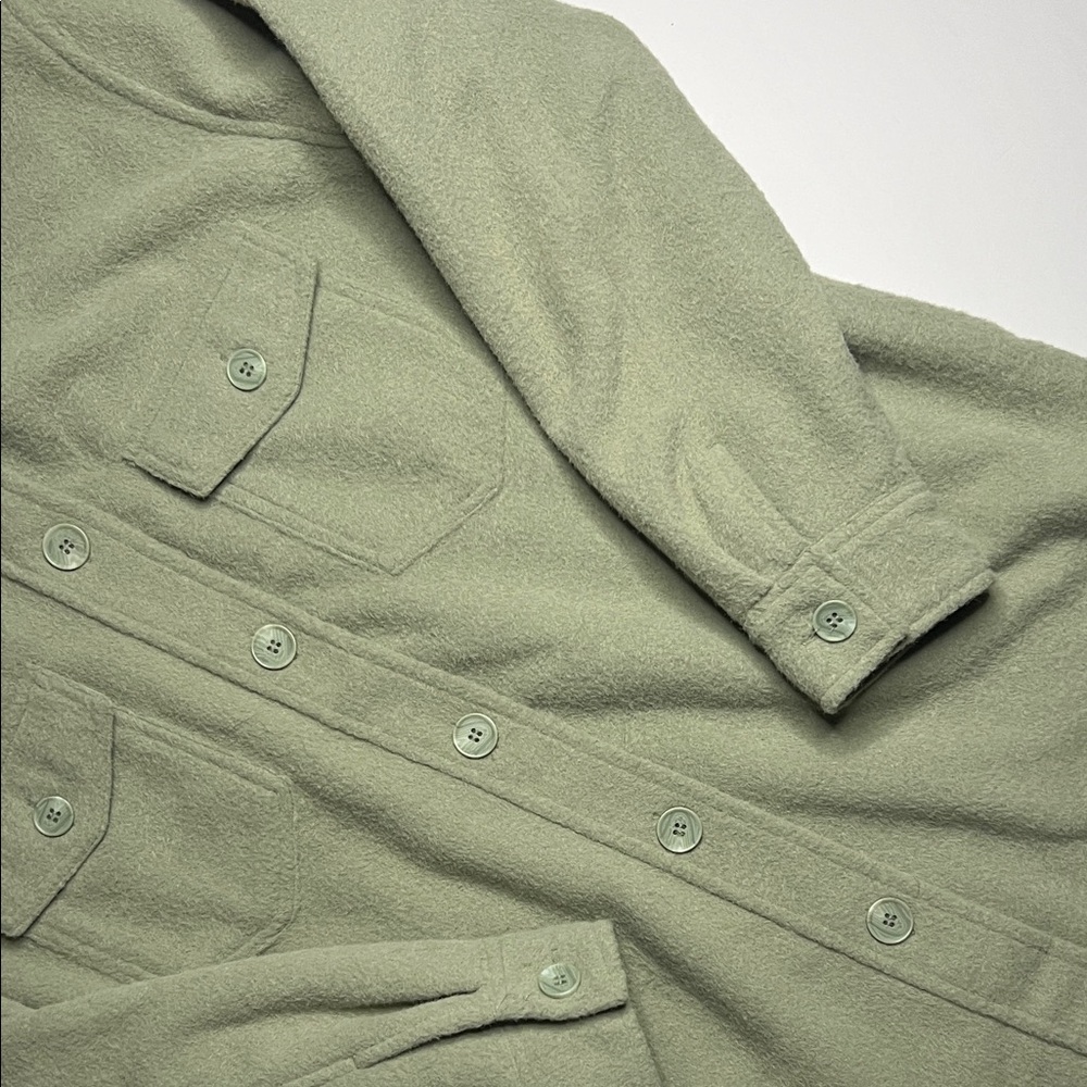 Joie Light Green Fleece  Shacket - Picture 5 of 11